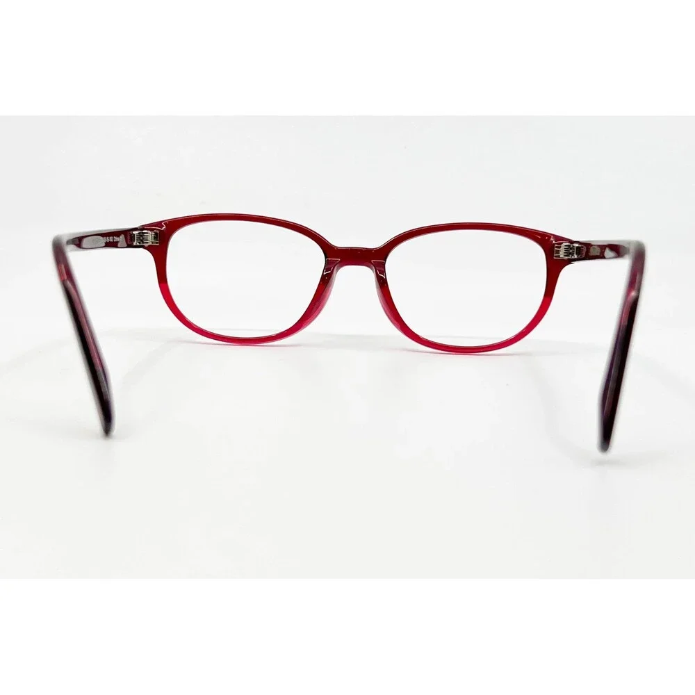 Warby Parker Ira Eyeglasses Womens Red Oval Frames 49-16-140